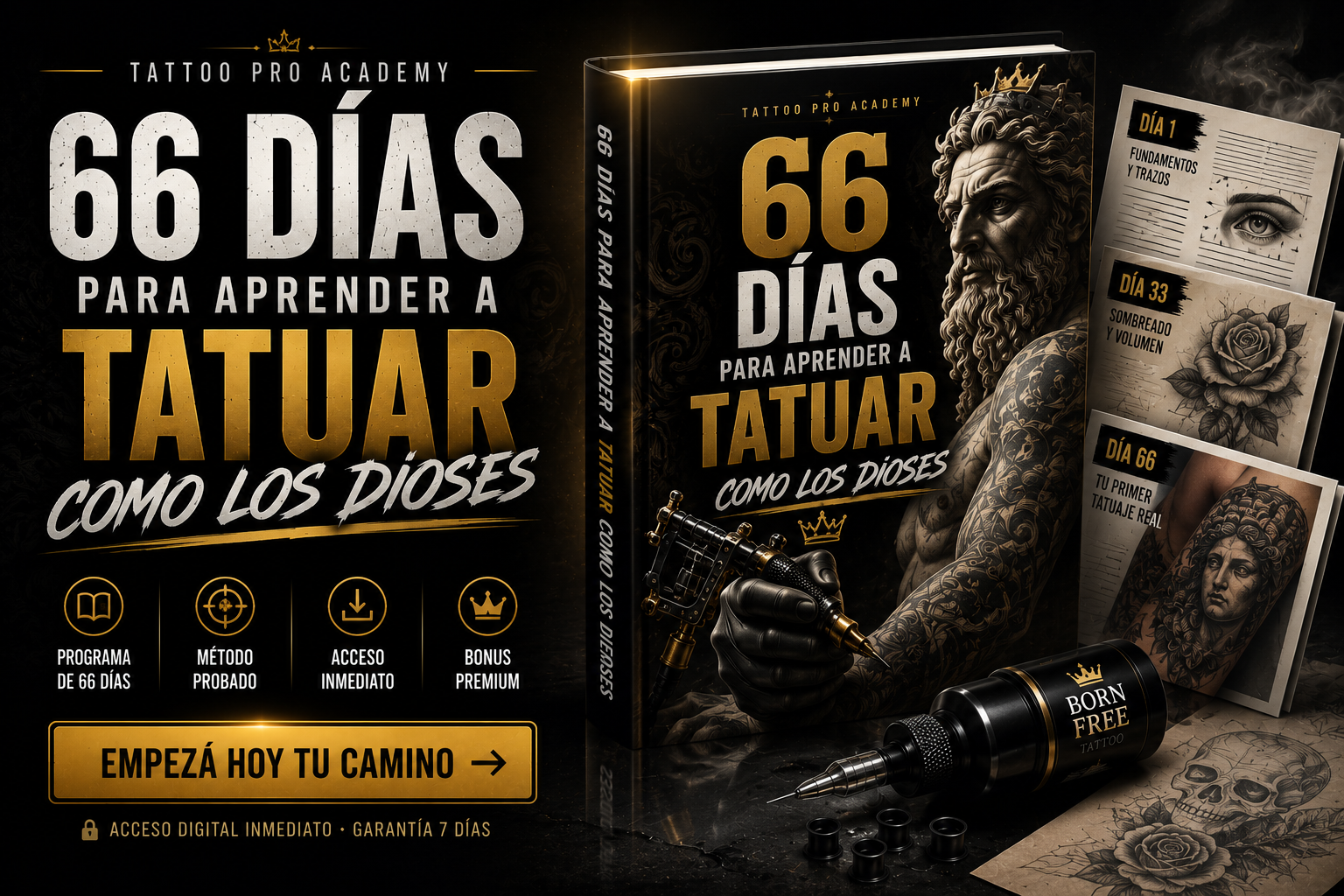 Tattoo Pro Academy - 66 días para aprender a tatuar como los dioses